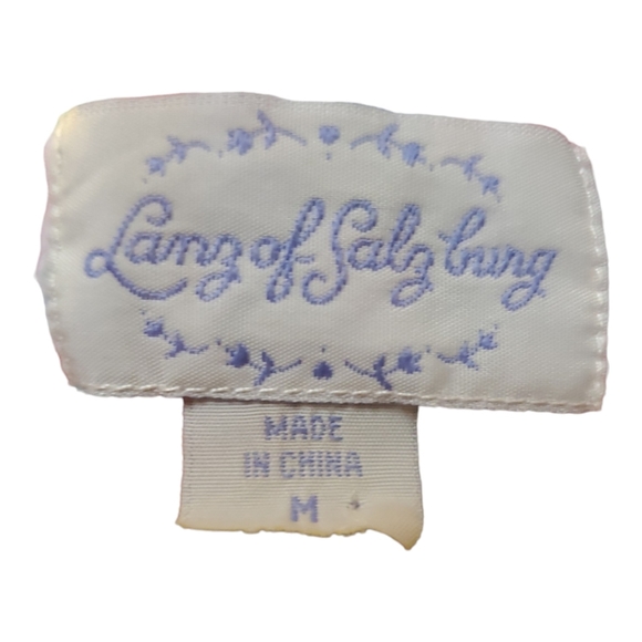 Lanz Vintage Tyrolean Cotton Flannel Robe Size Medium M - Picture 6 of 9